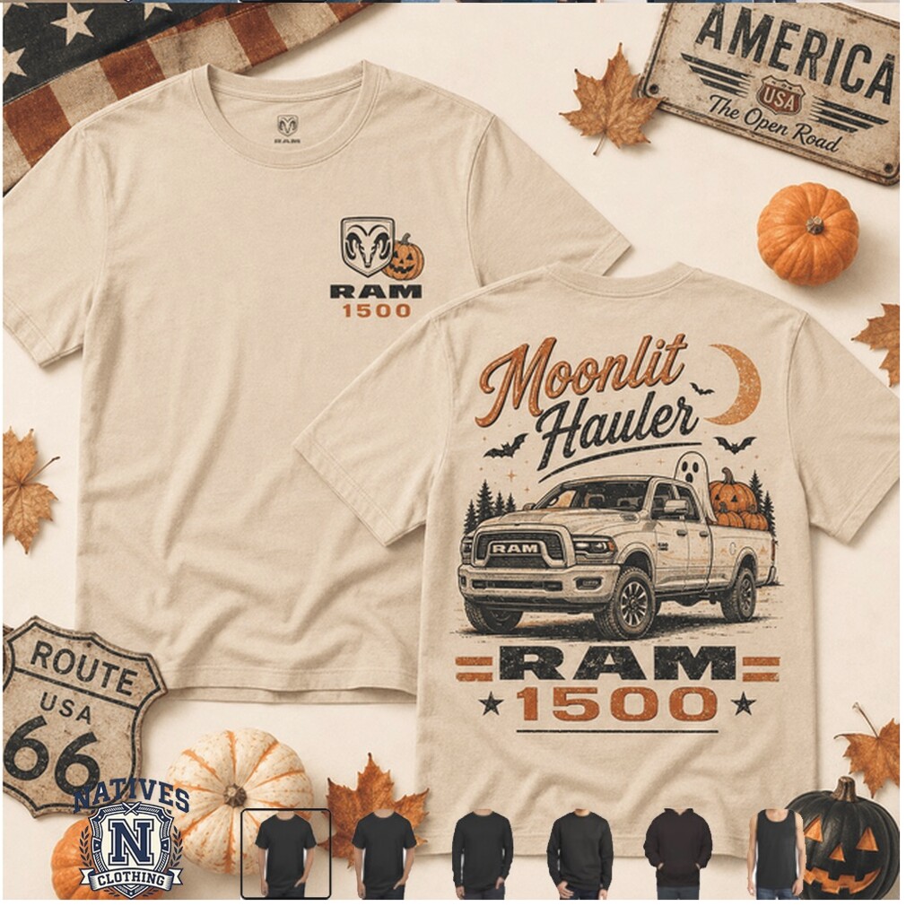 Ram 1500 Moonlit Hauler Halloween Fall Pumpkin Pickup Truck T Shirt Ram 1500 Moonlit Hauler Halloween Fall Pumpkin Pickup Truck T Shirt