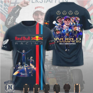 Red Bull Racing Max Verstappen Car Celebration Champion T Shirt
