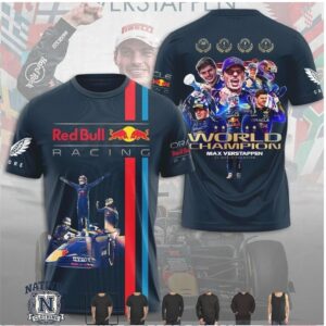 Red Bull Racing Max Verstappen Car Celebration Champion T Shirt