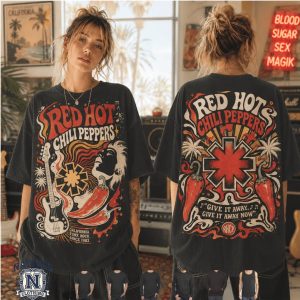 Red Hot Chili Peppers Give It Away Funk Rock Band T Shirt
