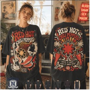 Red Hot Chili Peppers Give It Away Funk Rock Band T Shirt
