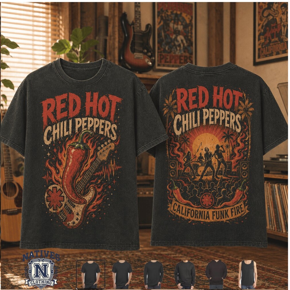 Red Hot Chili Peppers Vintage California Funk Fire Rock Band T Shirt Red Hot Chili Peppers Vintage California Funk Fire Rock Band T Shirt