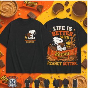 Reeses Peanut Butter Cup Snoopy Peanut Butter Besties T Shirt