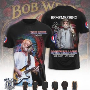 Remembering Bob Weir Robert Hall Grateful Dead Tribute T Shirt