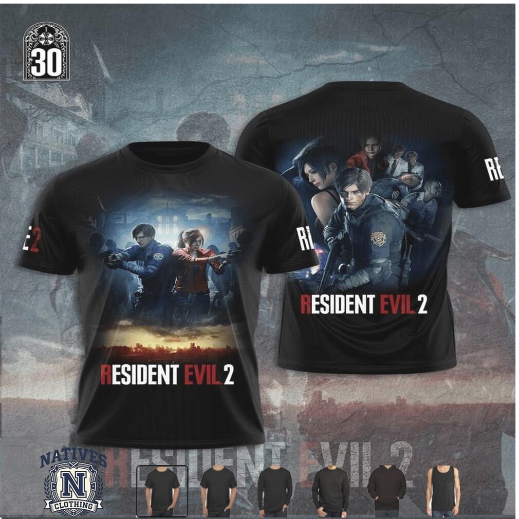 Resident Evil 2 Video Game Survival Horror Team T Shirt Resident Evil 2 Video Game Survival Horror Team T Shirt
