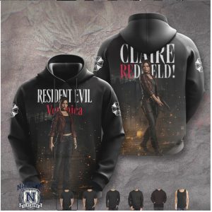Resident Evil Claire Redfield Apocalypse Fire Graphic Hoodie