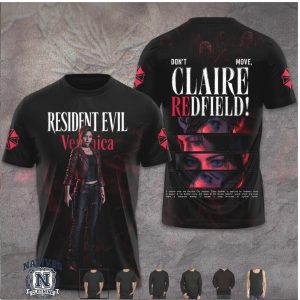 Resident Evil Claire Redfield Survival Horror Gaming Graphic T Shirt