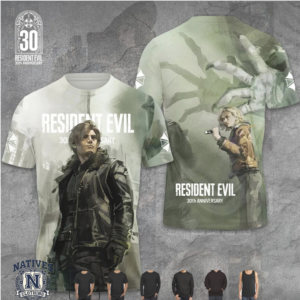 Resident Evil Leon Kennedy 30th Anniversary Zombie T Shirt Resident Evil Leon Kennedy 30th Anniversary Zombie T Shirt