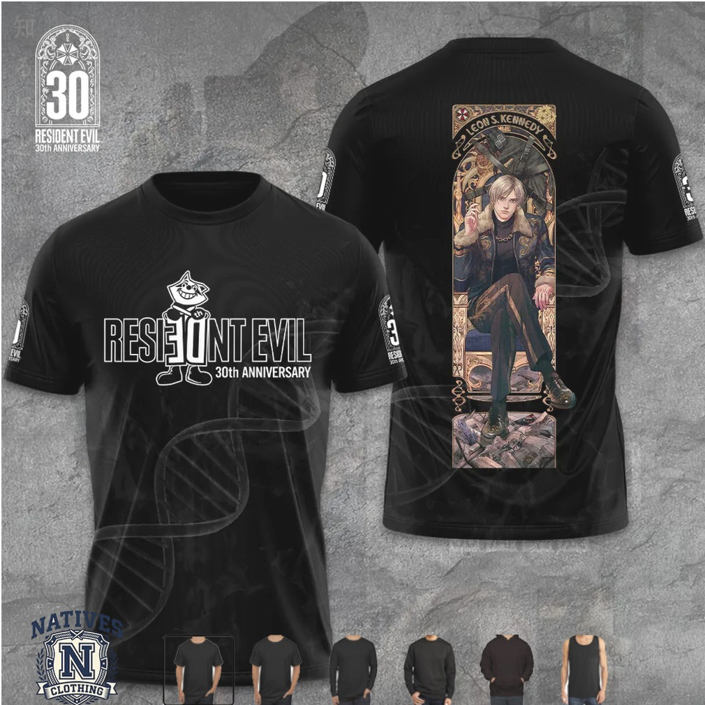 Resident Evil Leon Kennedy Gothic Stained Glass T Shirt Resident Evil Leon Kennedy Gothic Stained Glass T Shirt