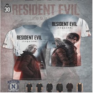 Resident Evil Requiem Leon and Ada Character Graphic T Shirt