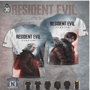 Resident Evil Requiem Leon and Ada Character Graphic T Shirt