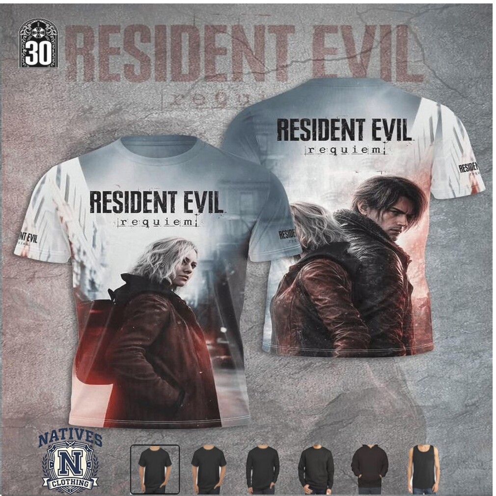 Resident Evil Requiem Leon and Ada Character Graphic T Shirt Resident Evil Requiem Leon and Ada Character Graphic T Shirt