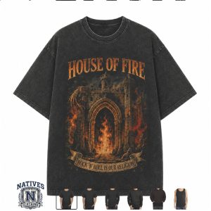 Rock And Roll House Of Fire Dragon Castle Music Graphic T Shirt