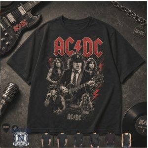 Rock Band ACDC Music Songs Jars Jam Vintage Concert T Shirt