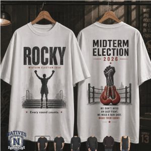 Rocky Balboa Midterm Election 2026 Boxing Champion Gloves Graphic T Shirt