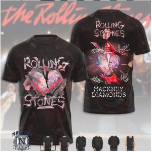 Rolling Stones Hackney Diamonds Crystal Heart Dagger Graphic T Shield