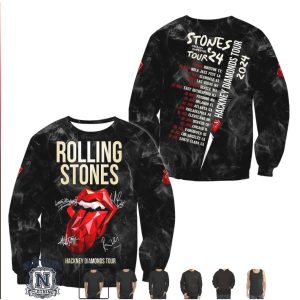 Rolling Stones Hackney Diamonds Tour 2024 Crystal Tongue Shirt