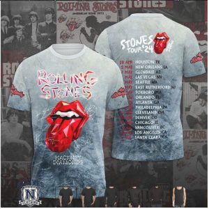 Rolling Stones Hackney Diamonds Tour 2024 Crystal Tongue T Shirt