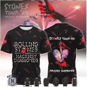 Rolling Stones Hackney Diamonds Tour 24 Dagger Heart Concert T Shirt
