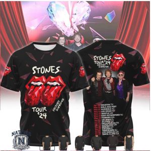 Rolling Stones Hackney Diamonds Tour 24 Double Tongue Band T Shirt