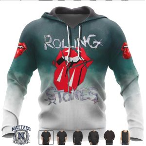 Rolling Stones Hackney Diamonds Tour 24 Ombre Crystal Tongue T Shirt