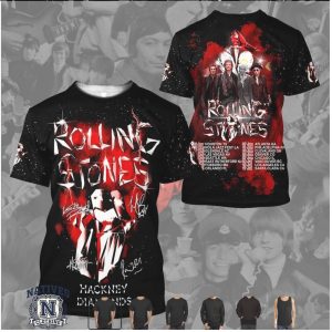 Rolling Stones Hackney Diamonds Tour Signatures Rock T Shirt