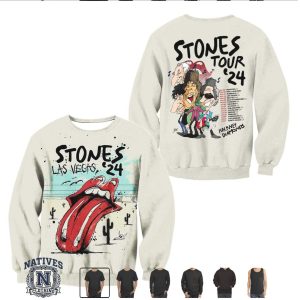 Rolling Stones Las Vegas Tour 2024 Desert Tongue Band T Shirt