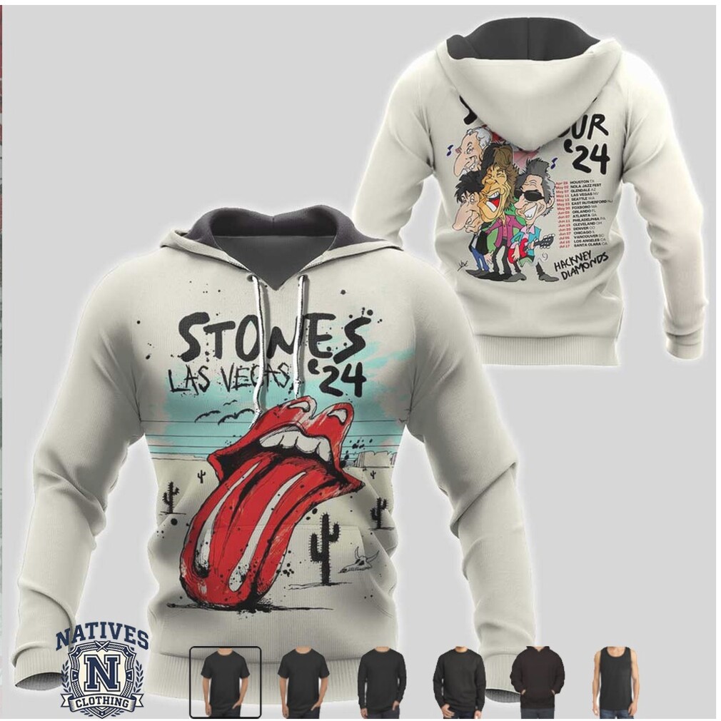 Rolling Stones Las Vegas Tour 2024 Desert Tongue Band T Shirt Rolling Stones Las Vegas Tour 2024 Desert Tongue Band T Shirt