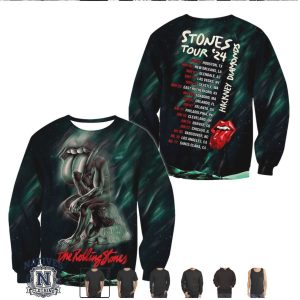 Rolling Stones Thinker Statue Aurora Hackney Diamonds Tour T Shirt