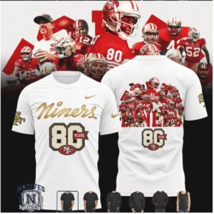 San Francisco 49ers 80 Years Football Team T Shirt