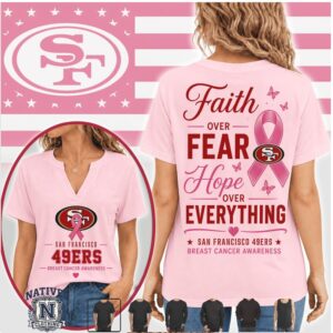 San Francisco 49ers Breast Cancer Awareness Faith T Shirt