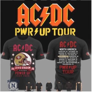 San Francisco Football AC DC Tour Levi's Stadium T Shirt