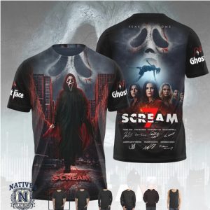 Scream 7 Ghostface Fear Hits Home Cinematic Horror Movie T Shirt
