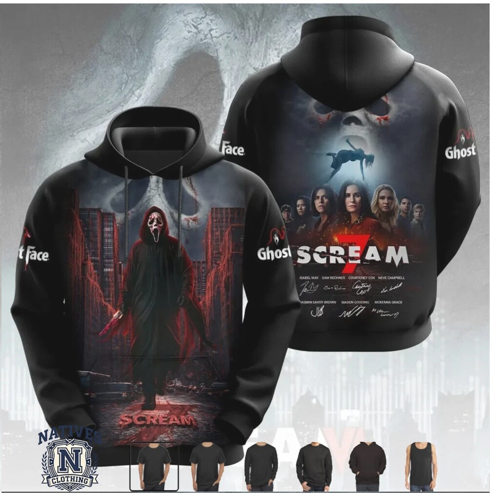 Scream 7 Ghostface Fear Hits Home Cinematic Horror Movie T Shirt Scream 7 Ghostface Fear Hits Home Cinematic Horror Movie T Shirt