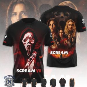 Scream 7 Ghostface Horror Mask Knife Every Scream Counts T Shirt