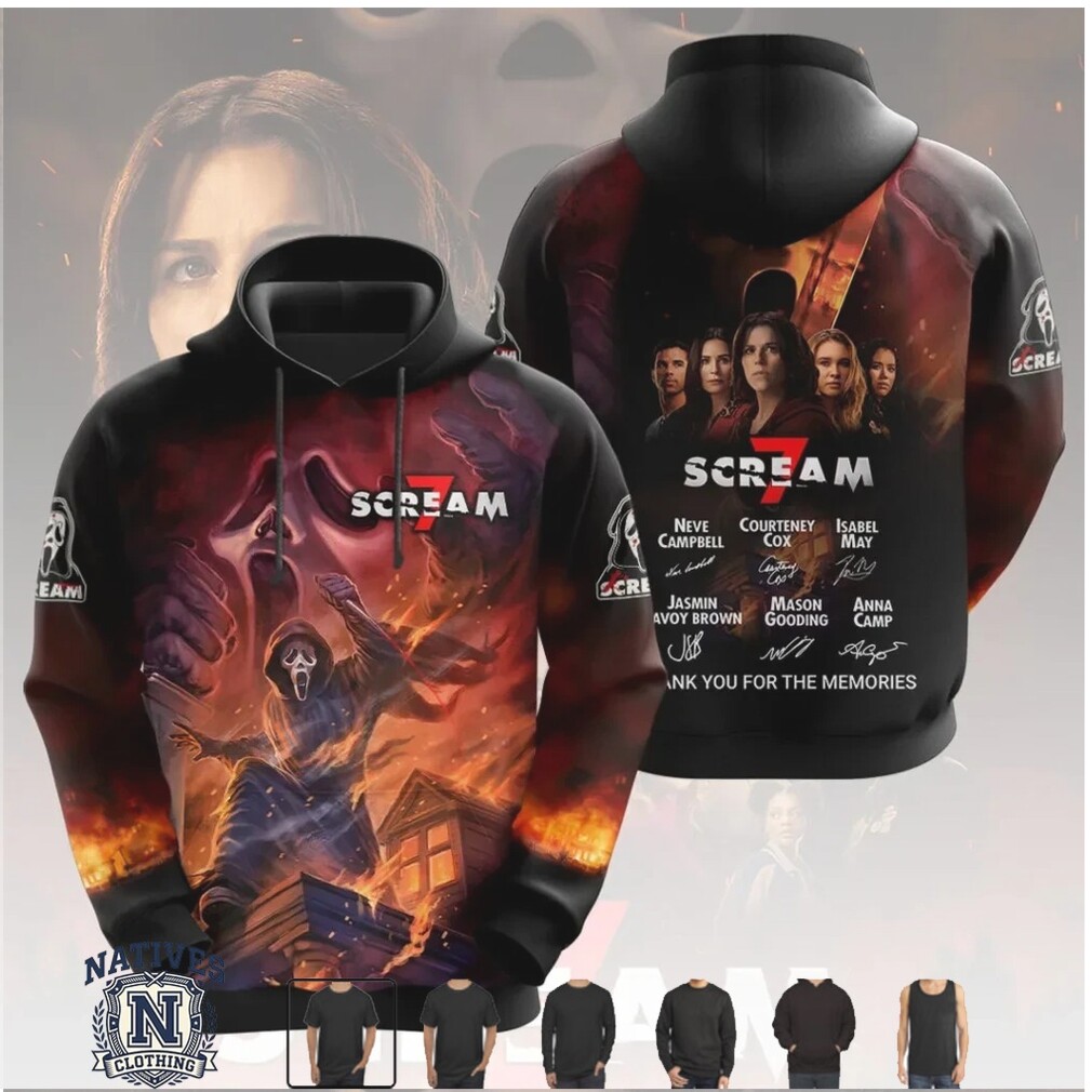 Scream 7 Ghostface Horror Movie Cast Signature Graphic T Shirt Scream 7 Ghostface Horror Movie Cast Signature Graphic T Shirt