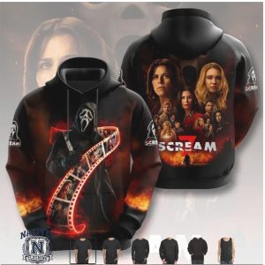 Scream 7 Ghostface Horror Movie Film Reel Graphic T Shirt