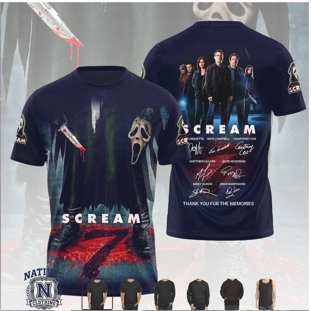 Scream 7 Ghostface Horror Movie Poster Unisex T Shirt Scream 7 Ghostface Horror Movie Poster Unisex T Shirt