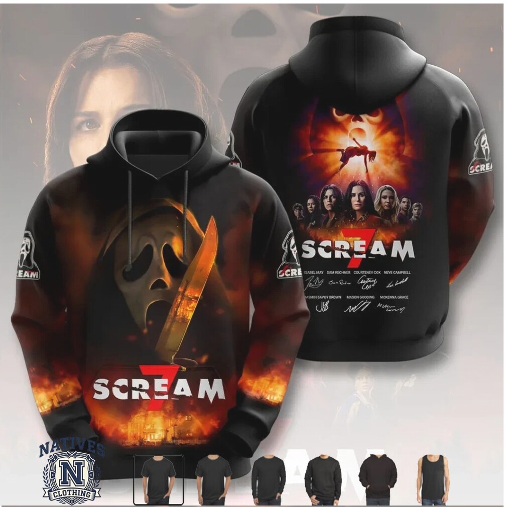 Scream 7 Ghostface Knife Fear Hits Home Horror Movie T Shirt Scream 7 Ghostface Knife Fear Hits Home Horror Movie T Shirt
