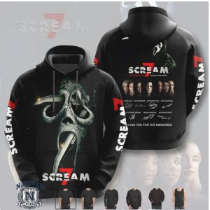 Scream 7 Ghostface Signature Cast Thank You For The Memories T Shirt