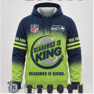 Seattle Football Seahawks Is King Neon Graphic T Shirt Hoodie