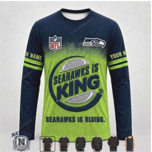 Seattle Football Seahawks Is King Neon Graphic T Shirt Hoodie
