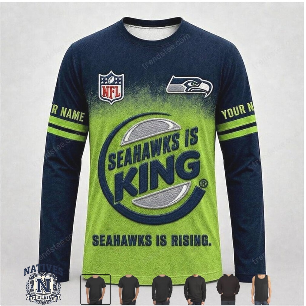 Seattle Football Seahawks Is King Neon Graphic T Shirt Hoodie Seattle Football Seahawks Is King Neon Graphic T Shirt Hoodie