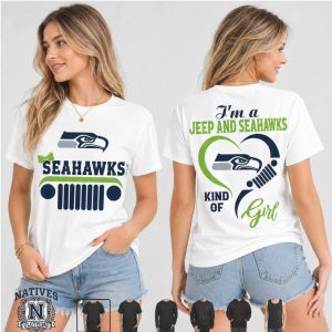 Seattle Seahawks Jeep Kind Of Girl Heart T Shirt
