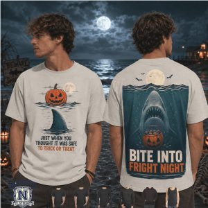Shark Pumpkin Trick Or Treat Fright Night Scary Graphic T Shirt