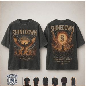 Shinedown Sound Of Rebirth From Ashes To Light Concert T Shirt