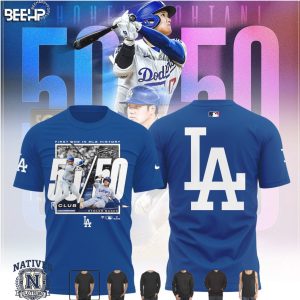 Shohei Ohtani Dodgers 50 50 Club Historical T Shirt