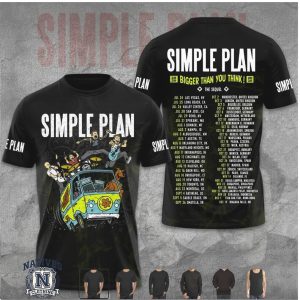 Simple Plan Band Tour Van Concert Graphic T Shirt