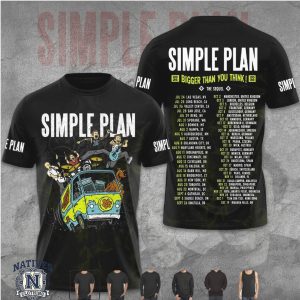 Simple Plan Band Tour Van Concert Graphic T Shirt