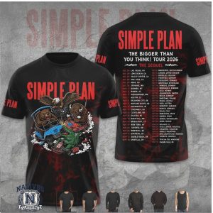 Simple Plan The Bigger Than You Think Tour 2026 T Shirt